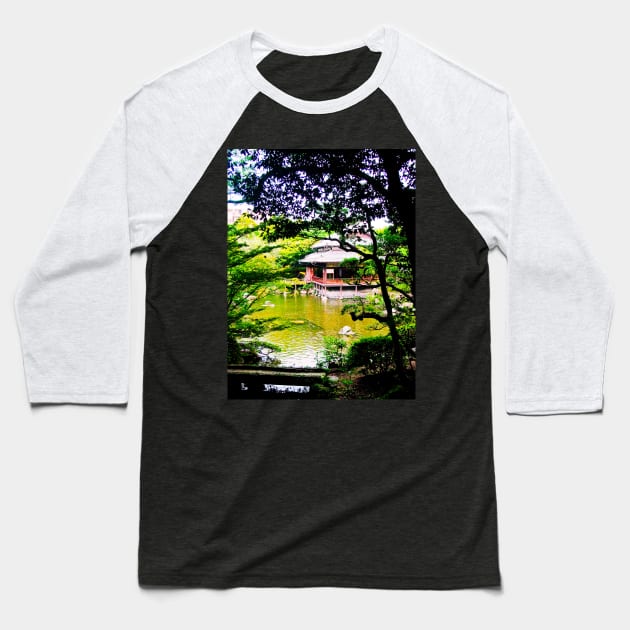 Photography - Japanese garden en tea house Baseball T-Shirt by Karoのkyuuto